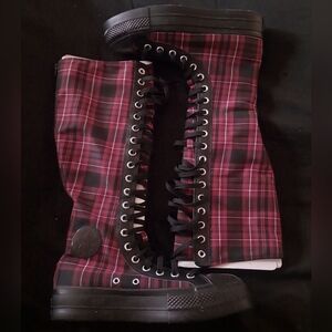 New Converse Plaid Platform  XXHI High-Top Sneakers